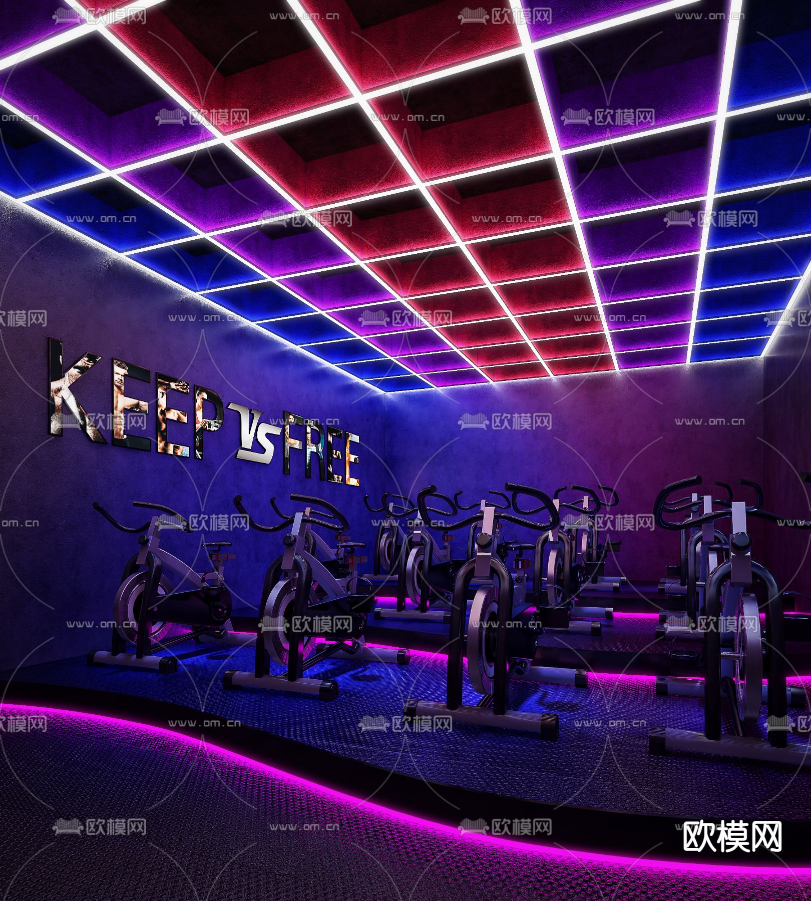 孟菲斯健身房3d模型下载