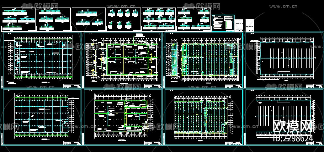 车间电气CAD施工图下载（渲染图1）