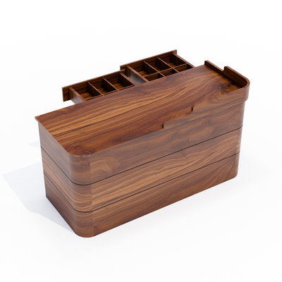  现代实木前台收银台su模型 