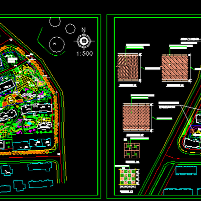  住宅小区规划cad平面图 