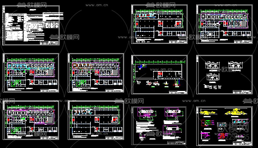 医院暖通CAD施工图下载（渲染图1）