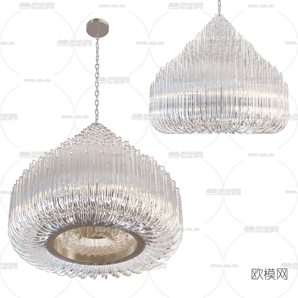 Ludwig 水晶灯吊灯3d模型下载