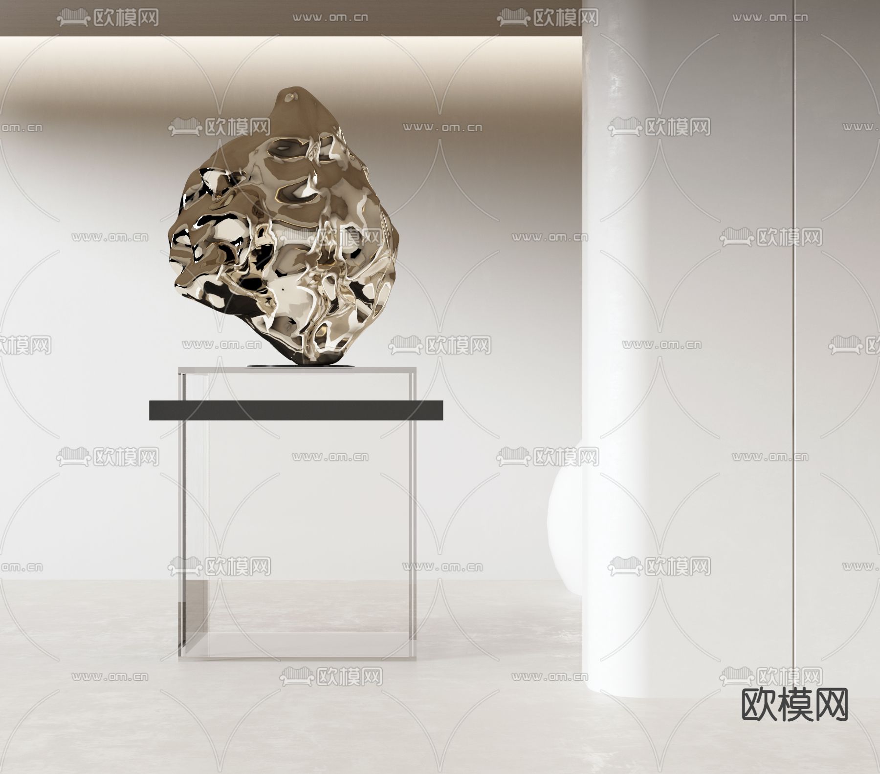 现代异形雕塑摆件3d模型下载