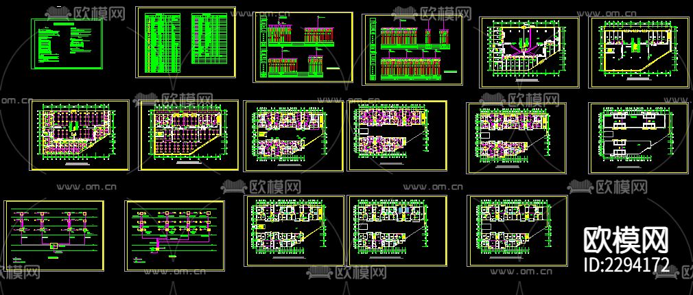 商住楼电气设计cad施工图下载（渲染图1）