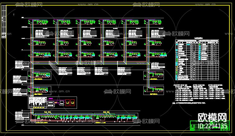 高层商住楼经典电气CAD施工图下载（渲染图6）