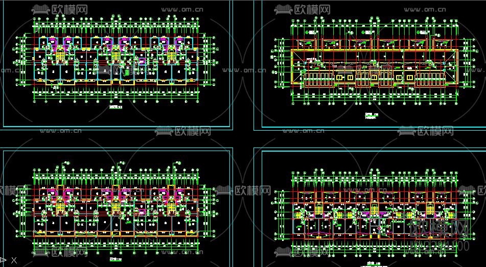 住宅楼建筑cad施工图下载（渲染图3）