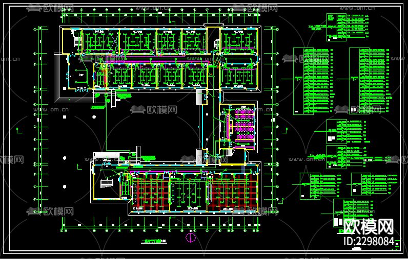 教学楼电气设计CAD施工图下载（渲染图2）