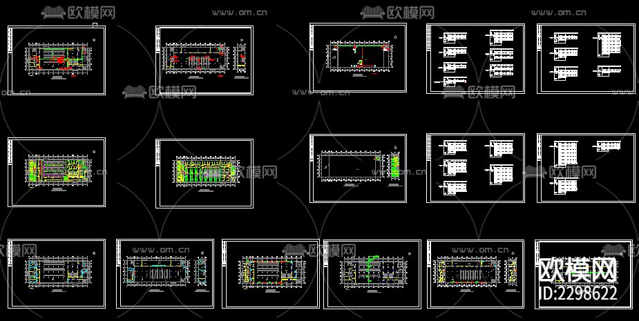 车间电气CAD施工图下载（渲染图1）