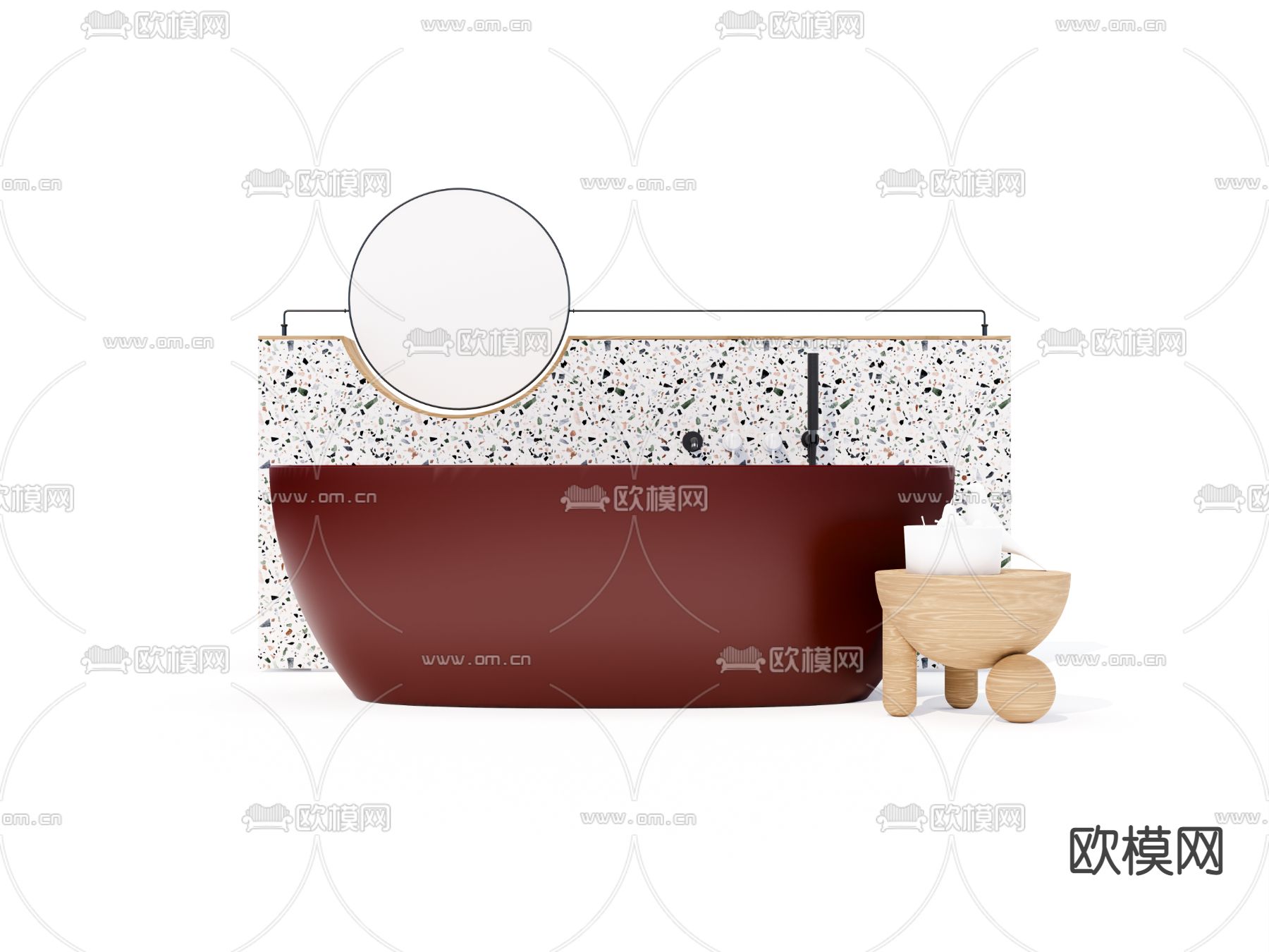 现代洗手台su模型下载（渲染图2）