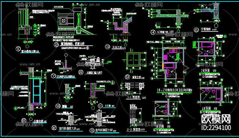住宅楼建筑cad施工图下载（渲染图4）