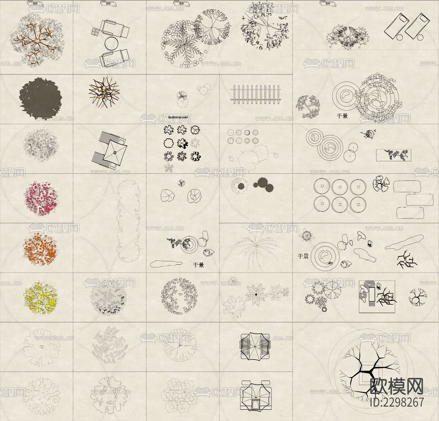 经典家具CAD平面图库下载（渲染图6）