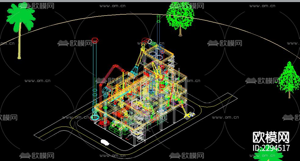 三维铁矿厂CAD施工图下载