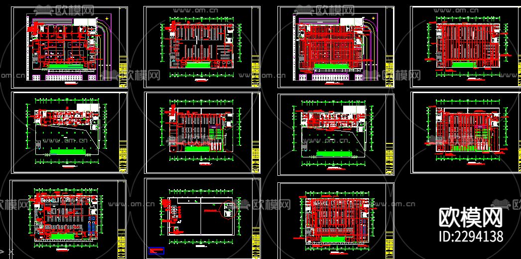 购物商场电气CAD施工图下载（渲染图1）
