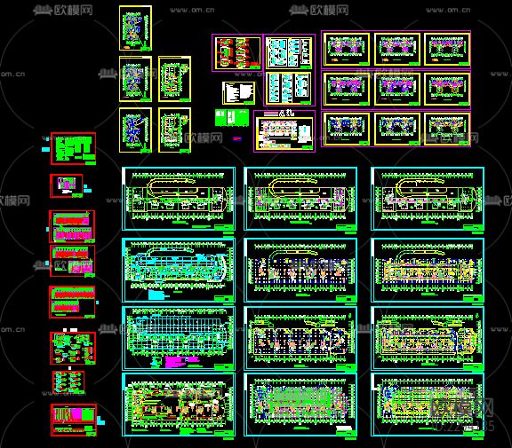 高层商住楼经典电气CAD施工图下载（渲染图1）
