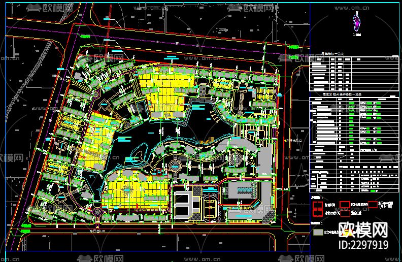 小区规划布置CAD施工图下载