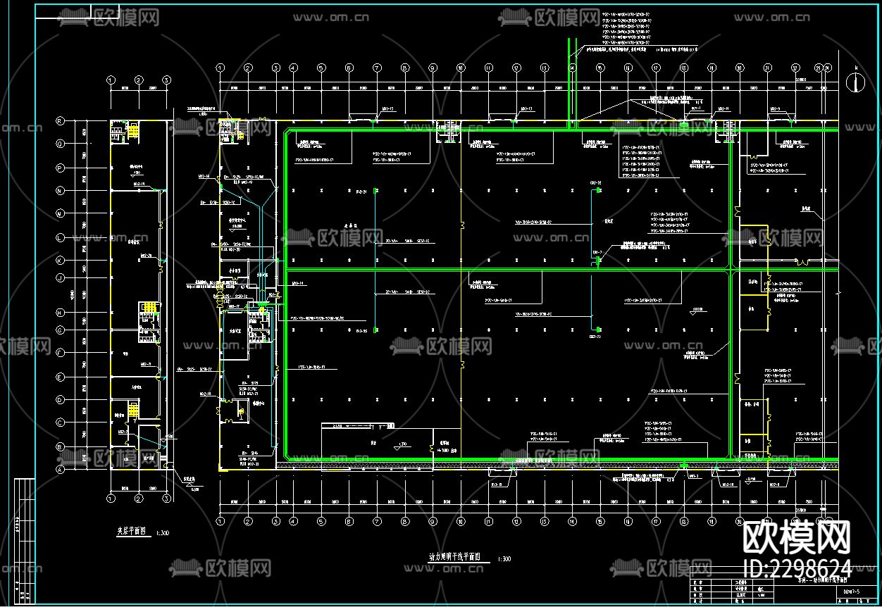 车间电气CAD施工图下载（渲染图2）