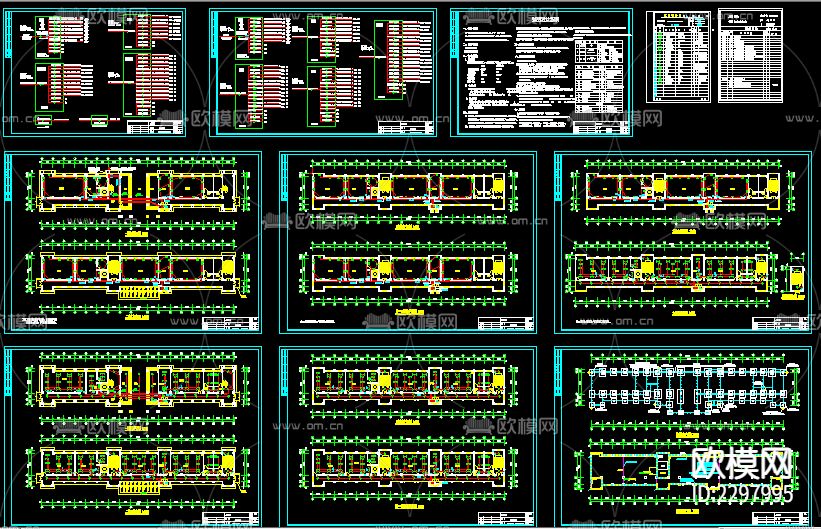 教学楼电气CAD施工图下载（渲染图3）