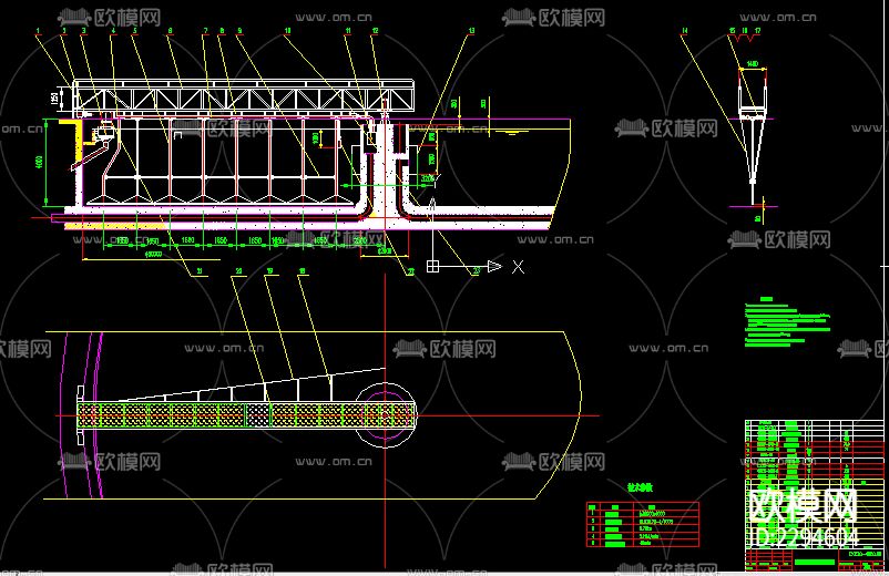 周边传动初沉池刮泥机CAD节点大样下载