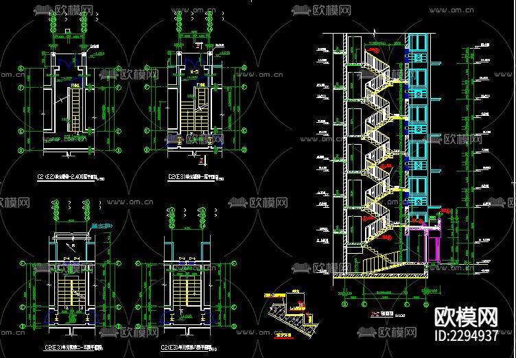 住宅楼建筑cad施工图下载（渲染图3）