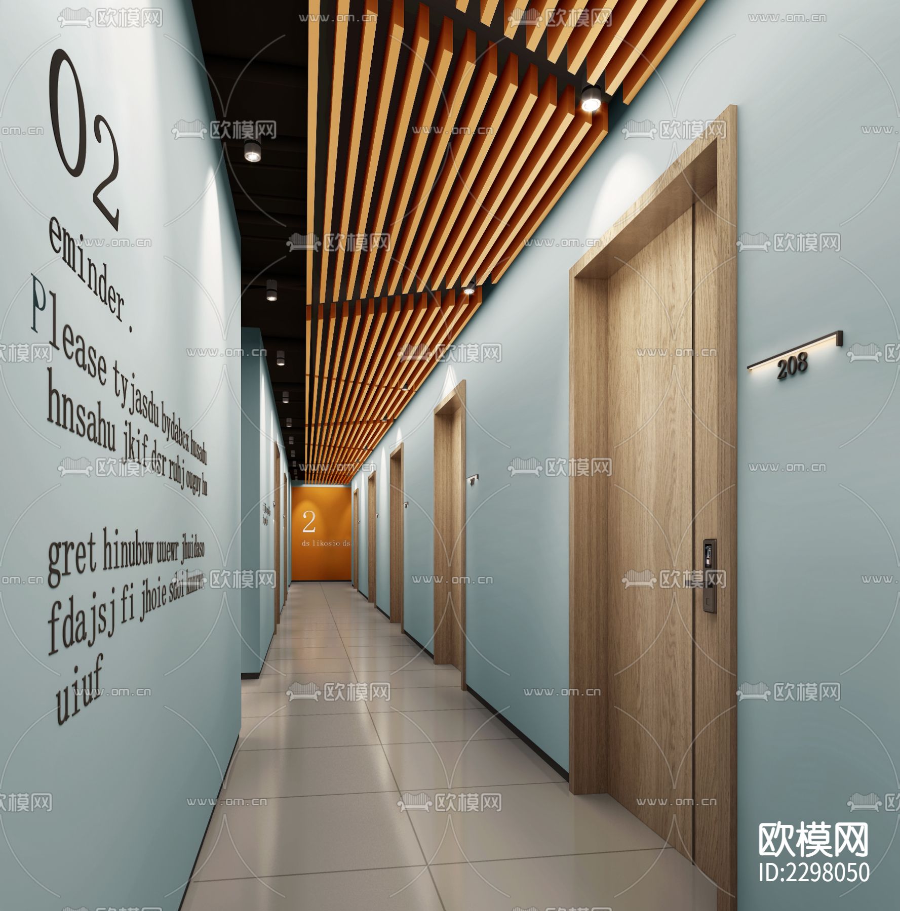 售楼处CAD施工图下载（渲染图1）