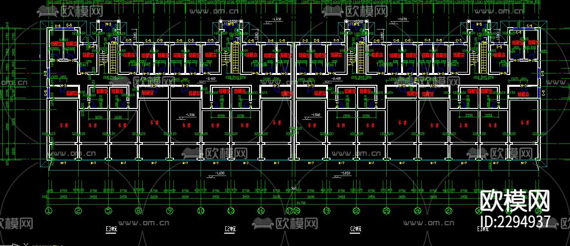 住宅楼建筑cad施工图下载（渲染图5）