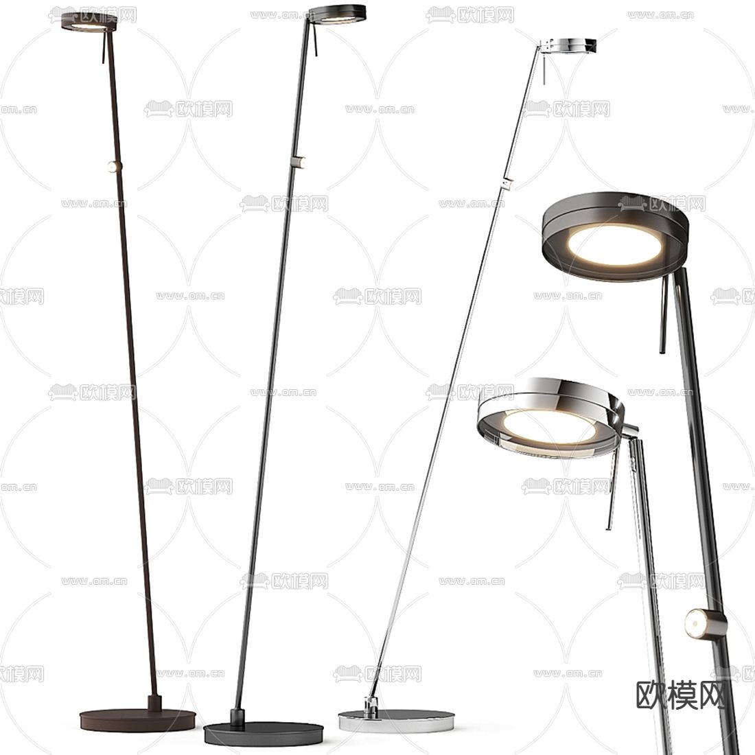 现代极简落地灯3d模型下载