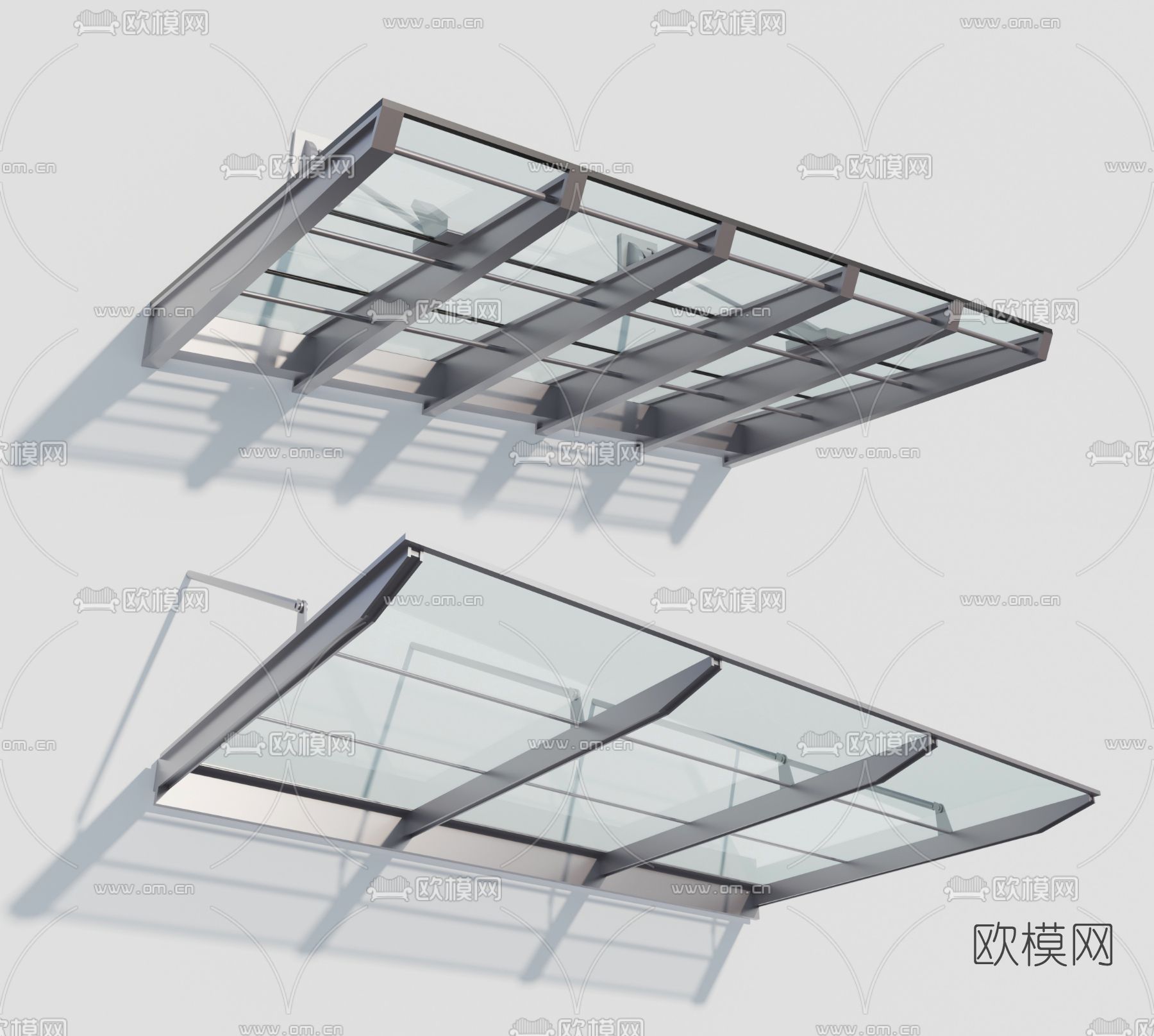 现代雨棚 遮雨棚3d模型下载
