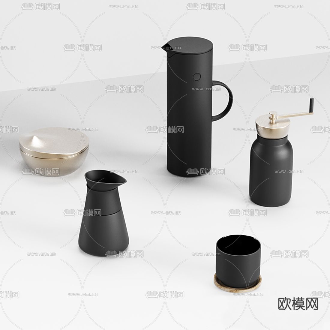 日式茶壶 茶具 杯子3d模型下载（渲染图4）