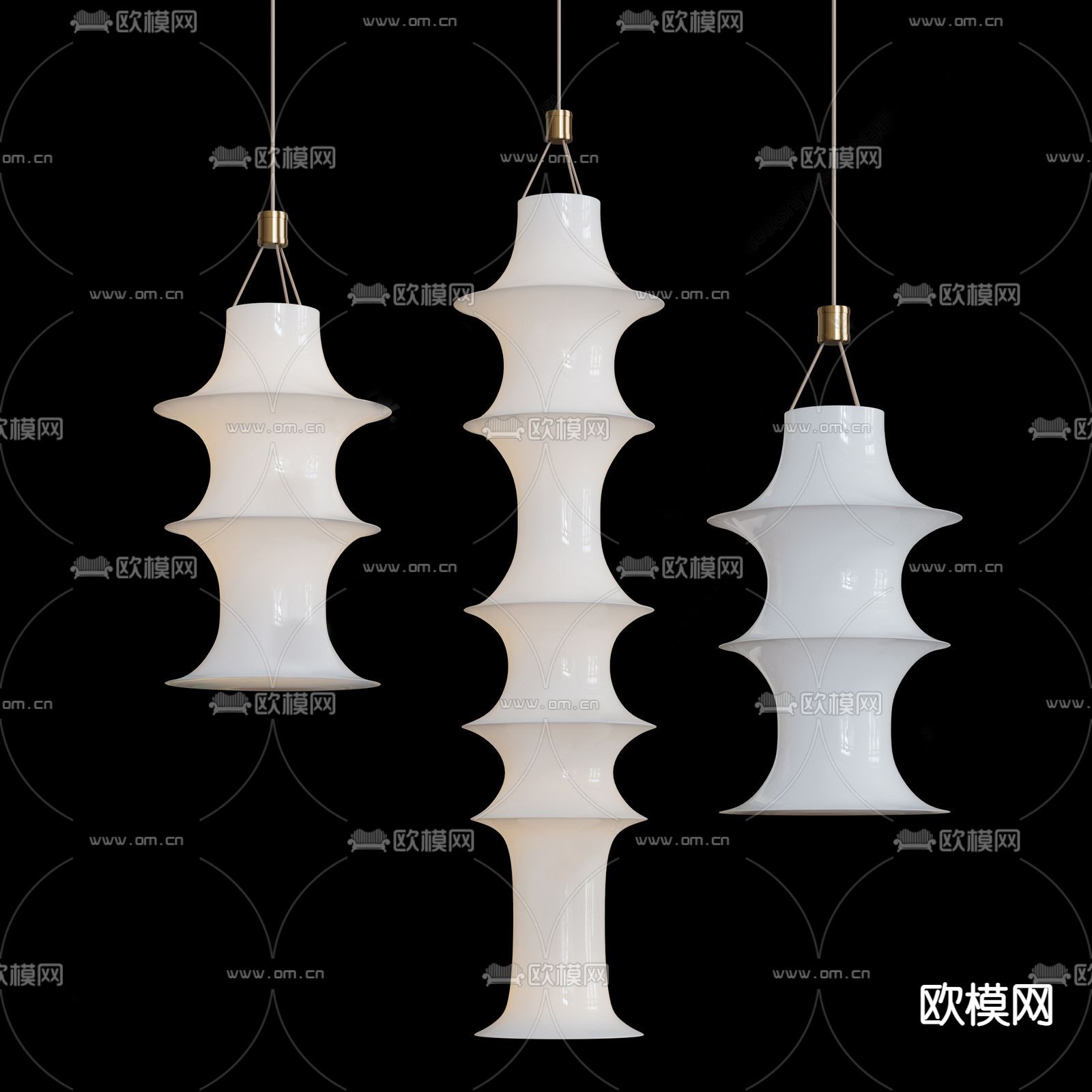 侘寂吊灯su模型下载（渲染图1）