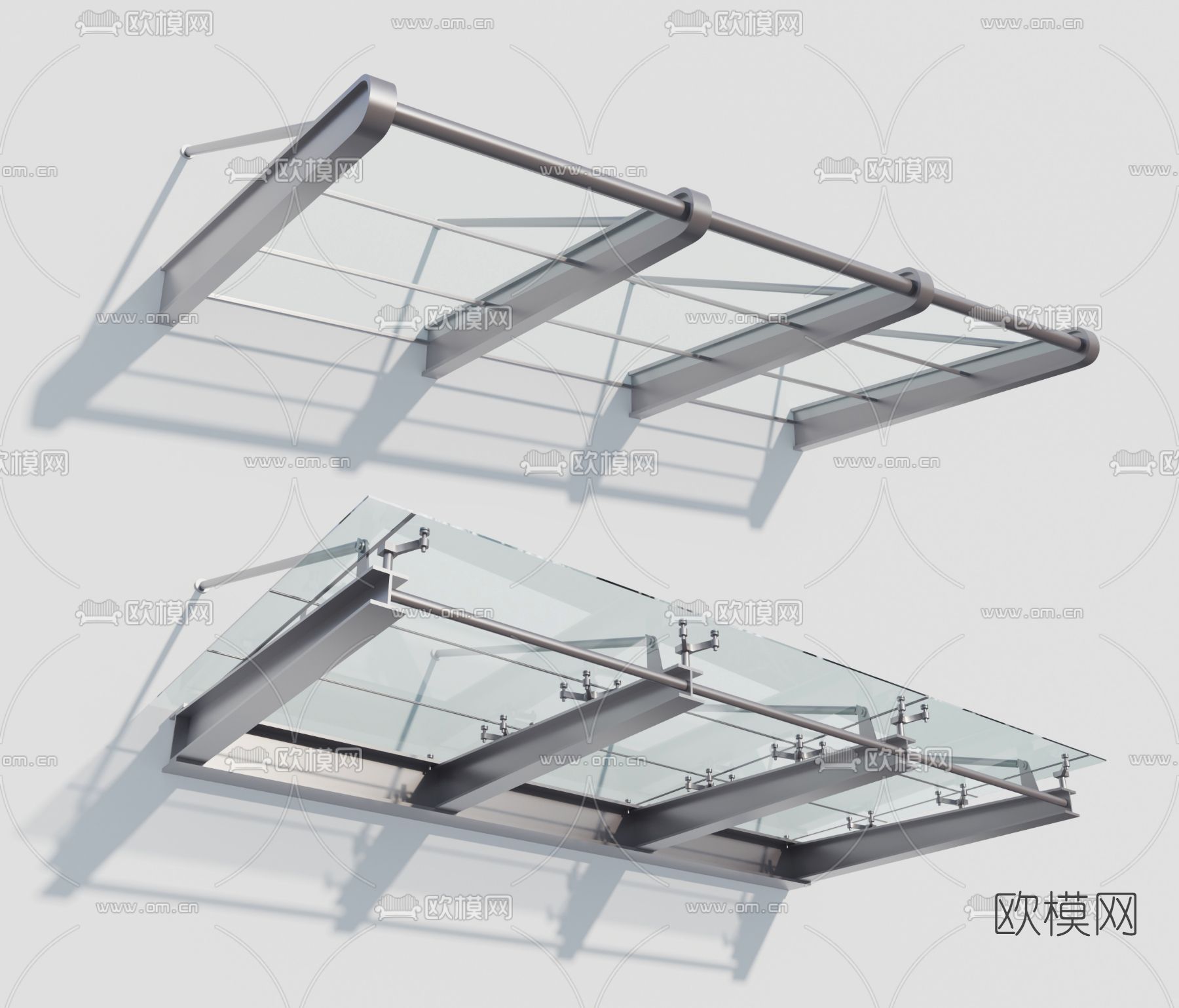 现代雨棚 遮雨棚3d模型下载