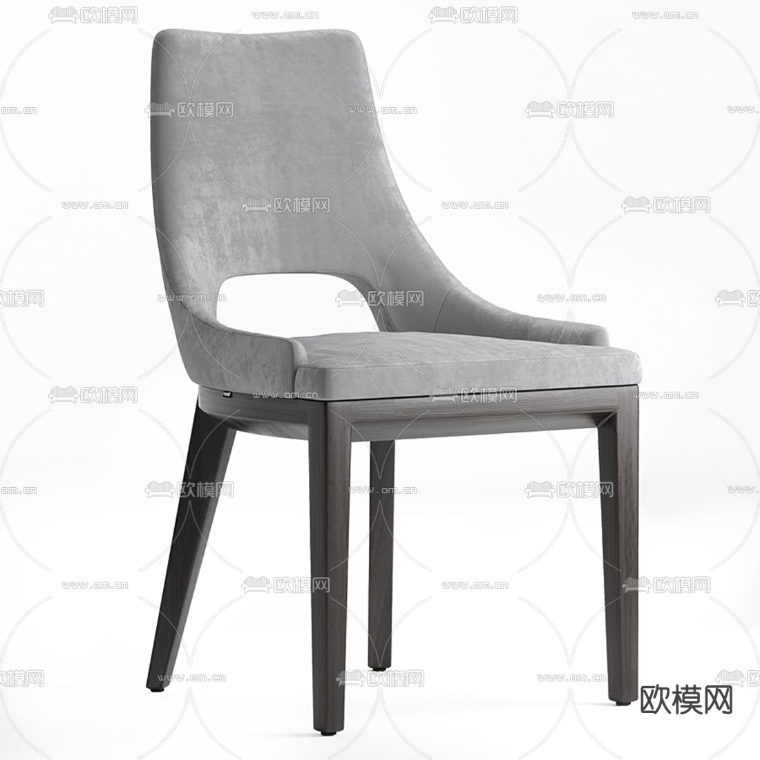 poliform 灰色单人椅子 餐椅3d模型下载（渲染图4）