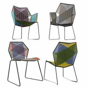 工业风铁艺休闲椅子 单椅3d模型