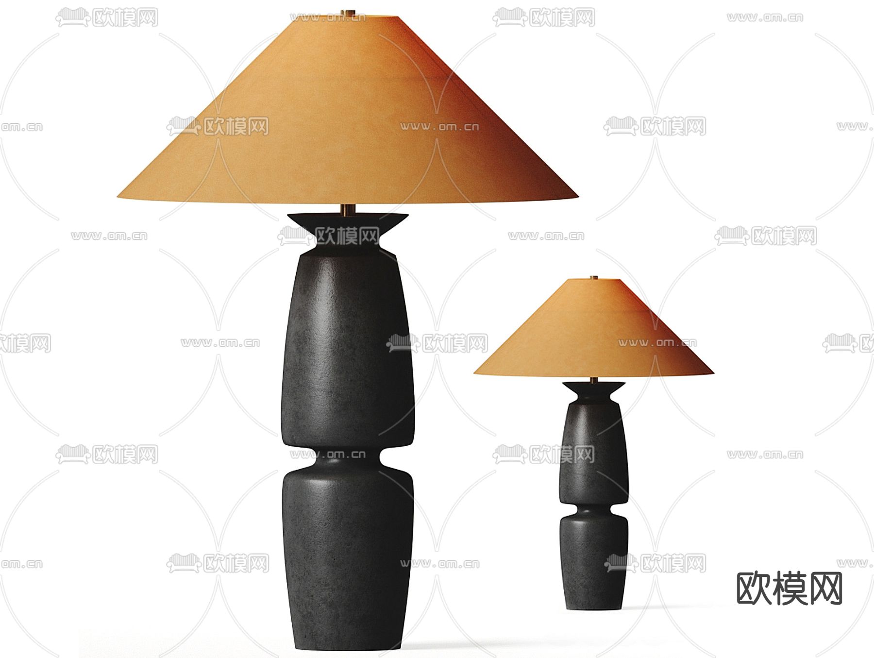 Gantri复古台灯3d模型下载（渲染图1）