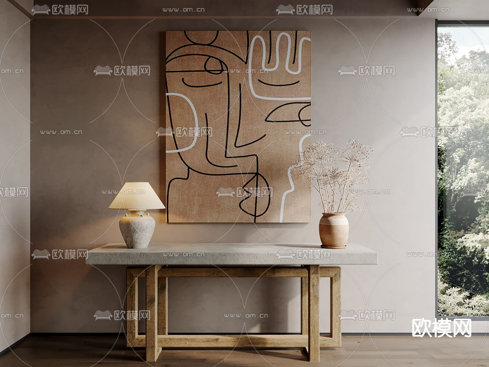 侘寂端景台3d模型