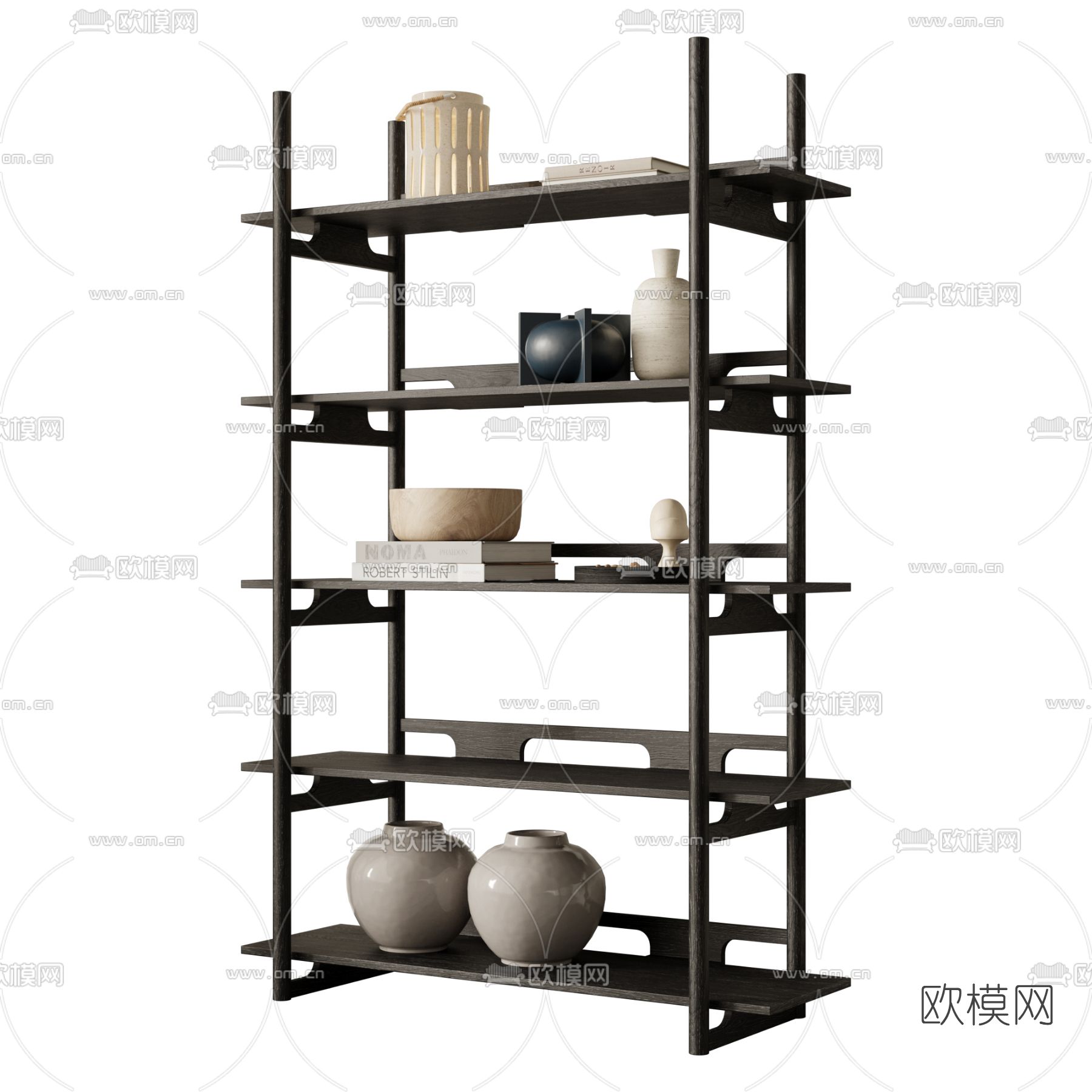 侘寂装饰架 置物架3d模型下载（渲染图2）