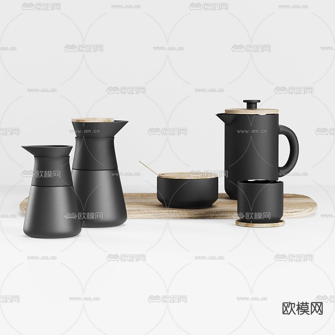 日式茶壶 茶具 杯子3d模型下载（渲染图5）