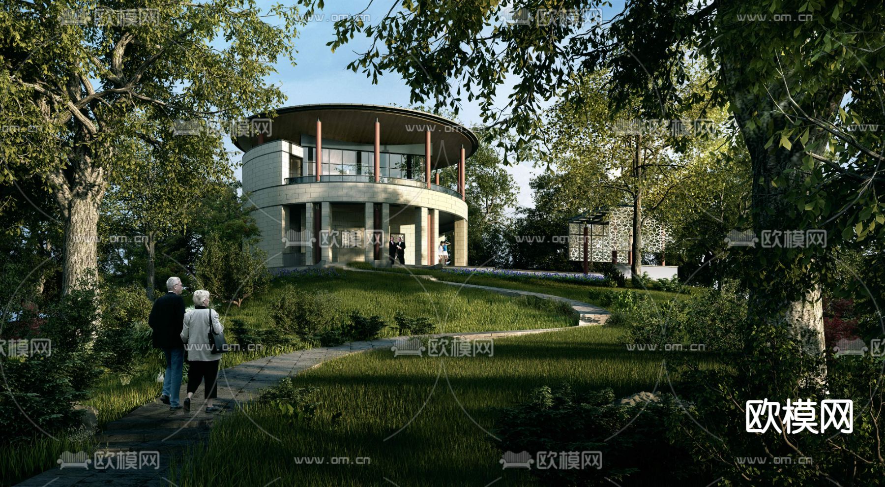 现代建筑外观psd下载