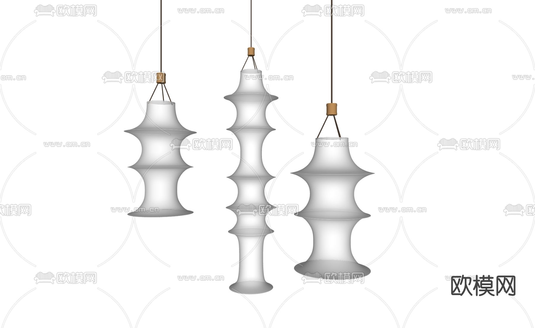 侘寂吊灯su模型下载（渲染图2）