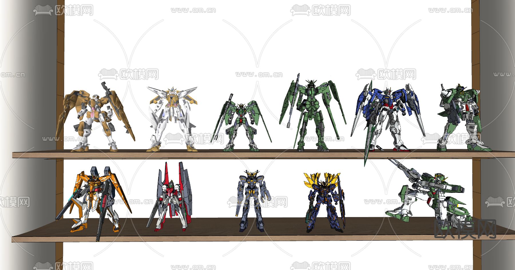 高达 敢达 手办 潮玩su模型下载（渲染图3）