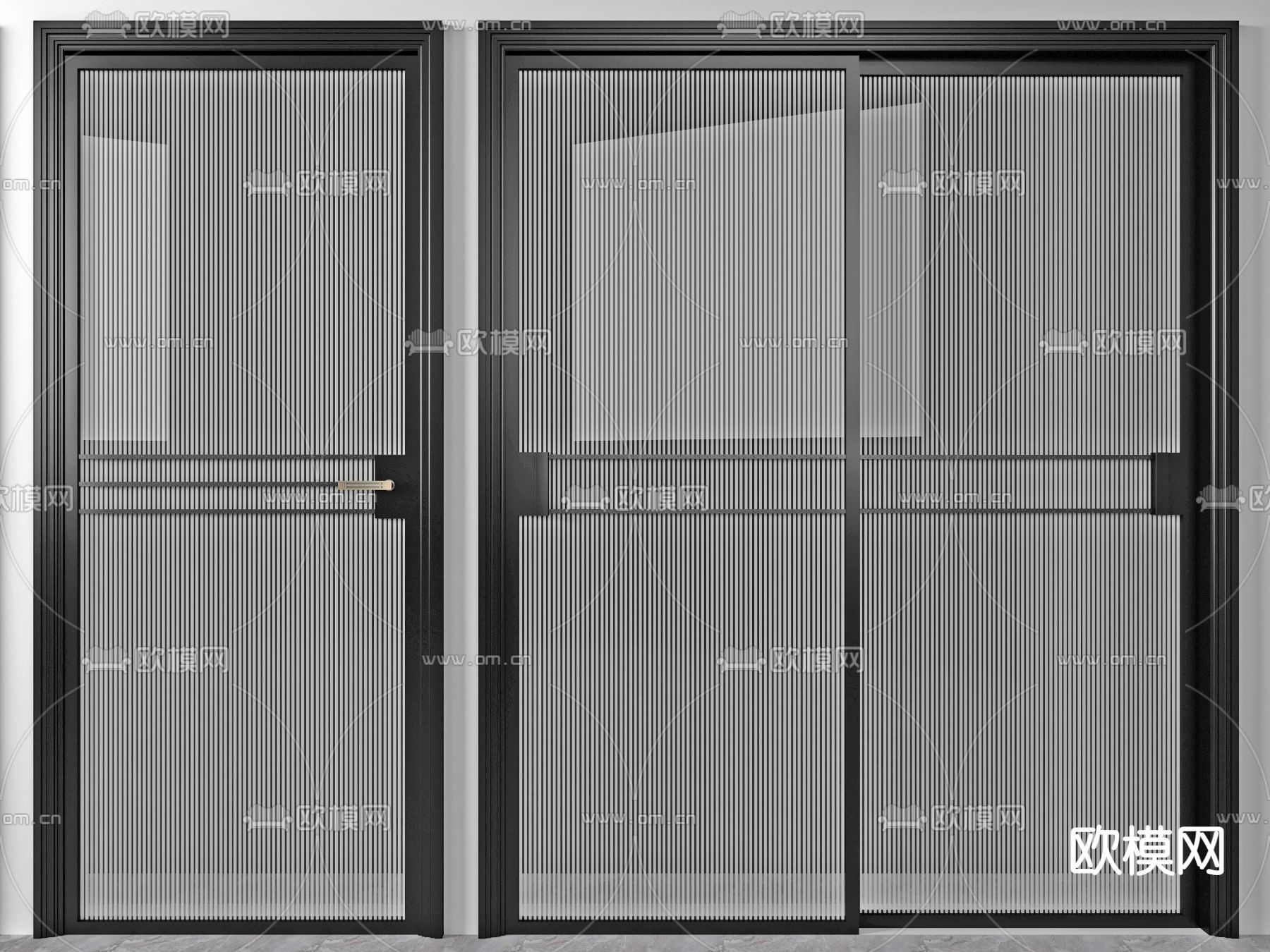 现代房门 密码门 推拉门 单开门3d模型