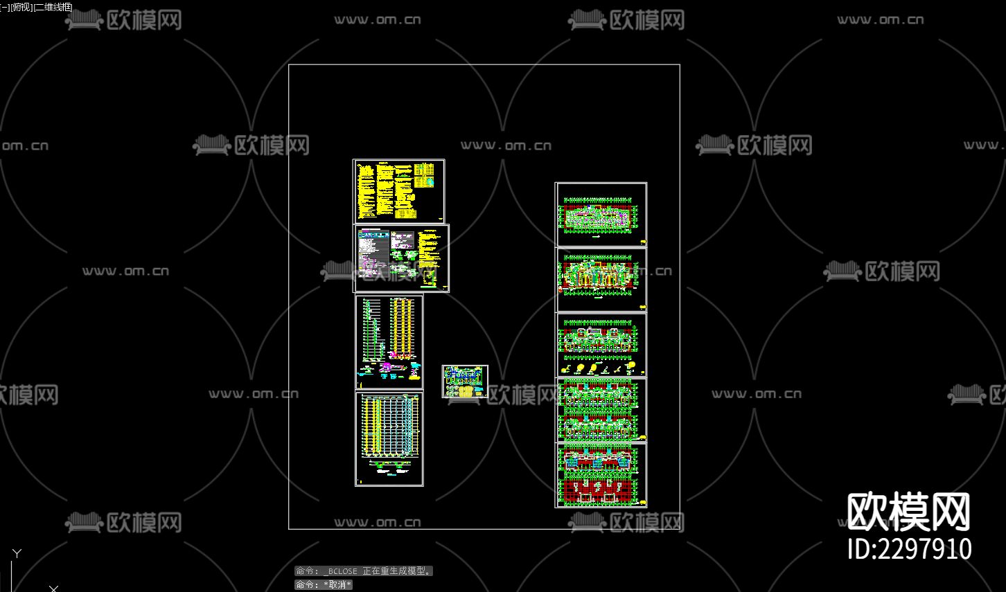居民楼给排水及水灭火CAD施工图下载（渲染图1）