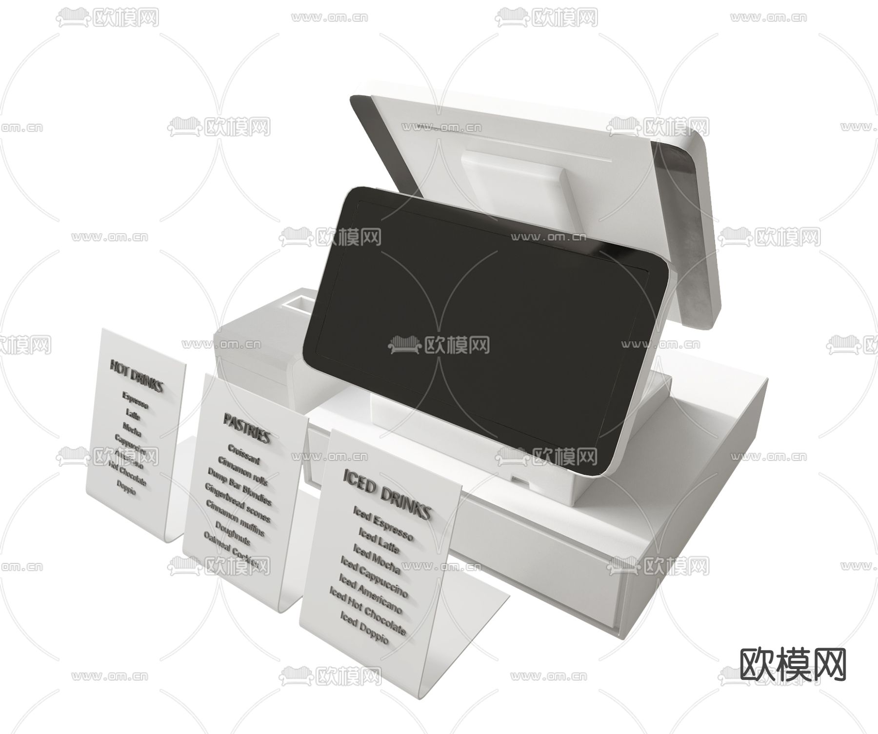 现代收银机su模型