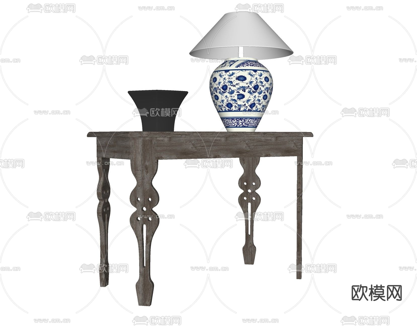 欧式边几su模型下载（渲染图2）