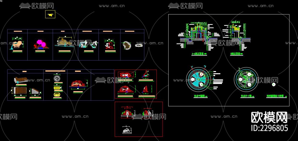 雕塑小品cad图库下载（渲染图5）
