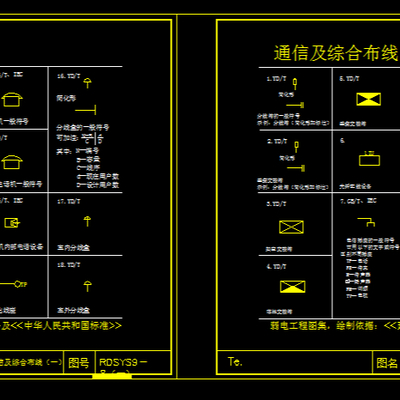  弱电-通信及综合布线CAD图库 