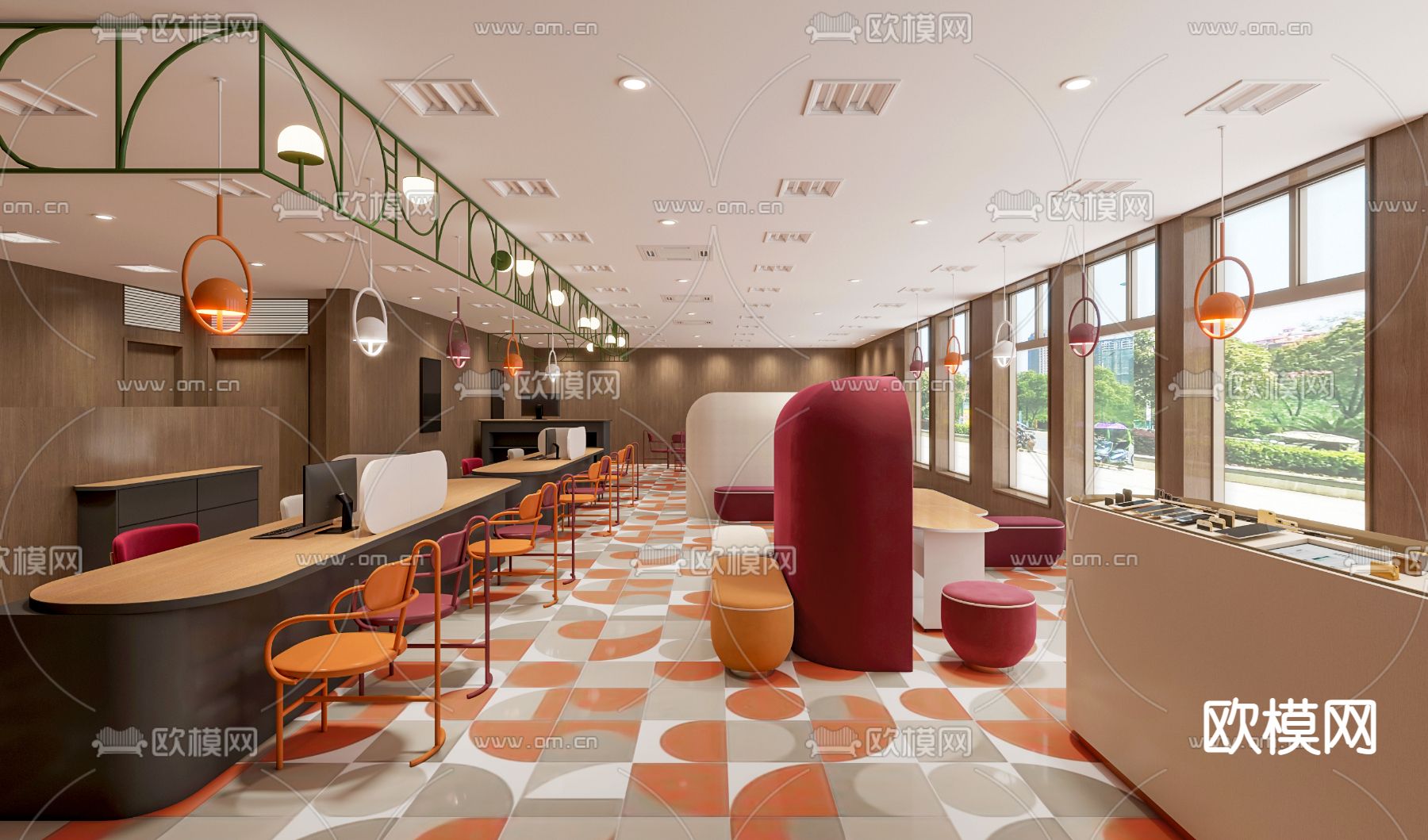 现代手机店 电脑数码店3d模型下载