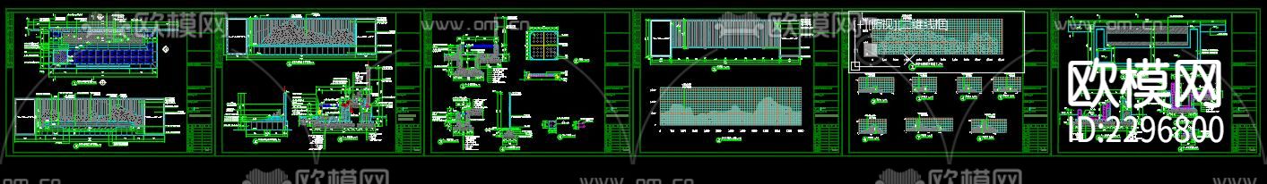 新中式文化景墙cad大样图下载（渲染图5）