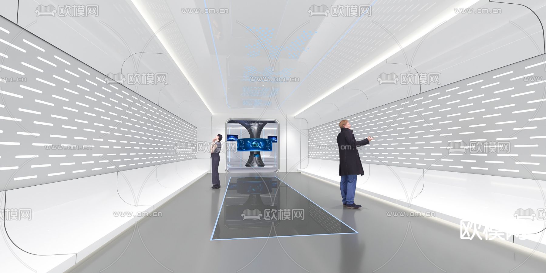 现代科技展厅su模型下载（渲染图3）