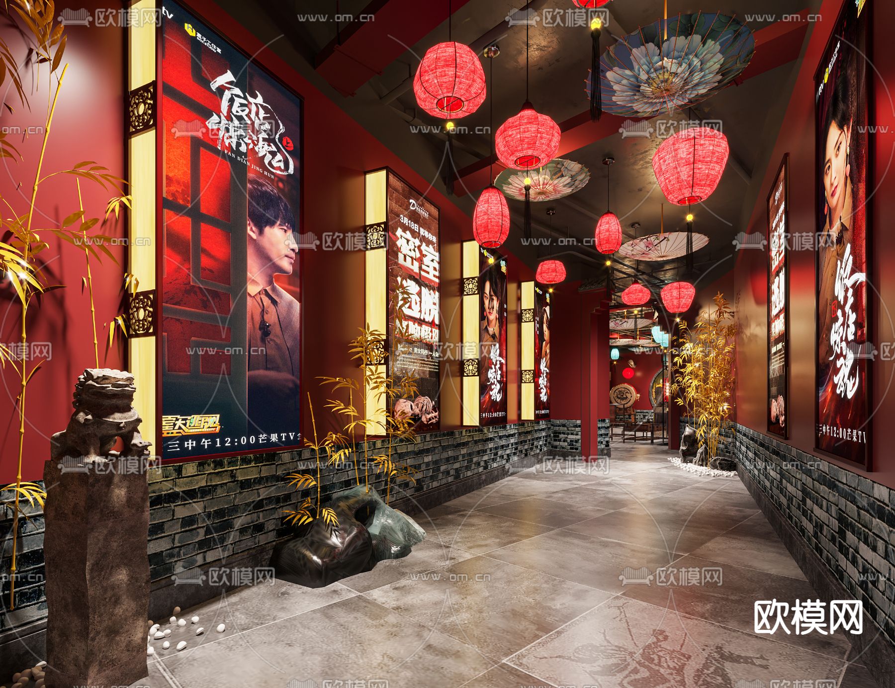 新中式密室逃脱3d模型下载（渲染图2）