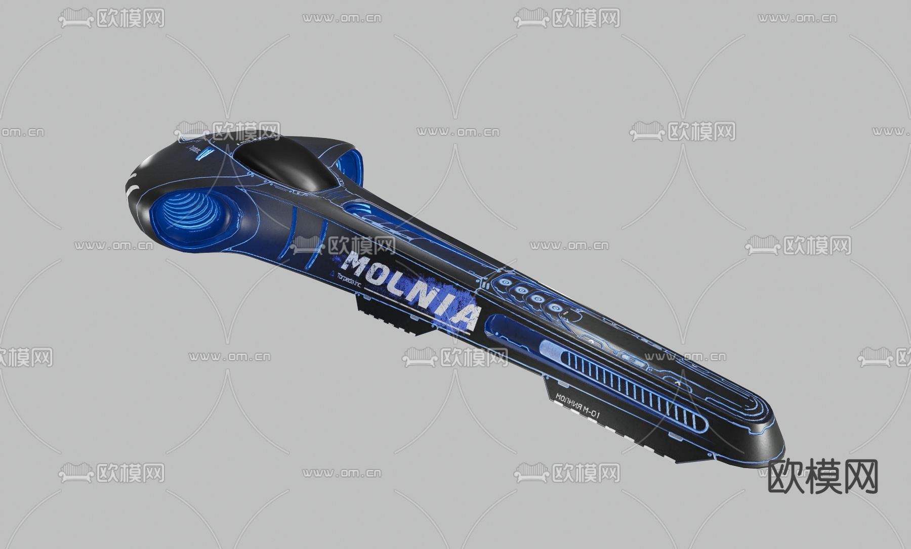 后现代未来飞行战舰su模型下载（渲染图1）